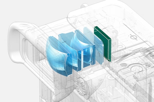 Ilustración del interior del visor